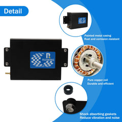 MADONGLI compressor housing detail with baked enamel finish for long-lasting protection benefit