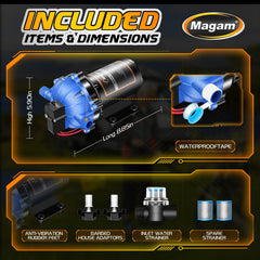 Magam five chamber diaphragm diagram demonstrating quiet, steady flow performance