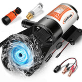 Magam pump front view showing compact design and easy mounting benefit
