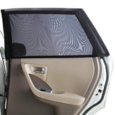 Magnelex front view installed on rear side window showing sun reduction benefit