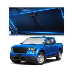 Magnelex front view showing full windshield fit and gap-free coverage