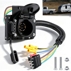 maierke front view adapter showing dual 7-pin and 4-pin outputs for versatile towing