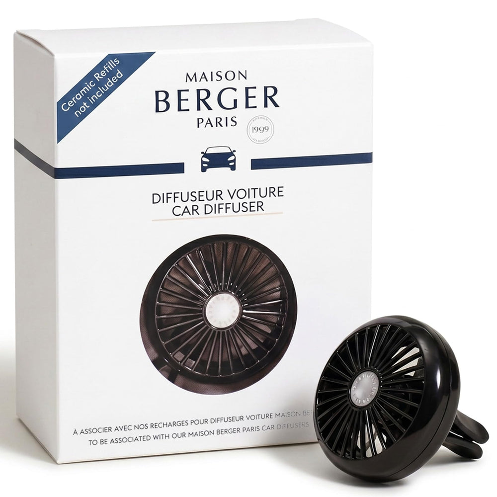MAISON BERGER gun metal front view showing sleek holder and refined look