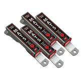 Malco front view of four clamps mounted on panel showing durable setup and convenience