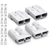 Malictele front view connector pack showing four grey 175A housings and terminals for quick hookup