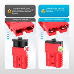 Malictele side profile with 1/0 AWG cable inserted showing reliable cable retention