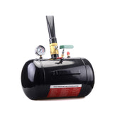 Mallofusa front view of 5 gallon bead seater showing tank and handle for quick seating