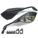 Mamiko front view dual mirrors showing wide rear visibility and sturdy design