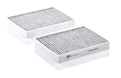 Mann Filter close-up of activated carbon layer highlighting odor control