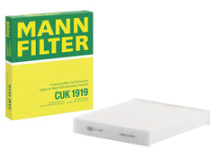 MANN-FILTER CUK 1919 front view showing clean pleats and shape for easy fit