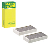 MANN-FILTER front packaging showing product and fitment for BMW and Mini, ensures proper replacement