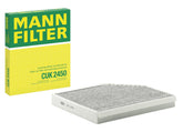 MANN-FILTER CUK 2450 front packaging showing model and fitment benefits