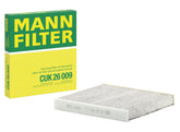 MANN-FILTER front packaging showing product and fitment benefits