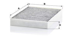 Mann Filter installed in car filter housing demonstrating easy replacement
