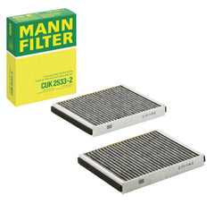 Mann Filter front packaging showing product and fit benefit