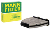 Mann Filter CUK 29 005 front view showing pleated media and precise fit for Mercedes