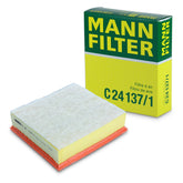 Mann Filter front view showing packaging and correct replacement fit