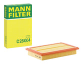 Mann Filter front view showing OE-fit and clean intake sealing benefit