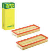 Mann Filter front view showing shape and fit, ensures correct replacement fit