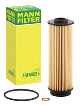 Mann Filter HU 6022 z front view showing label and shape for correct part identification and fit