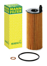 Mann Filter HU 6014/1 Z front view showing threaded inlet and housing, clear fitment benefit