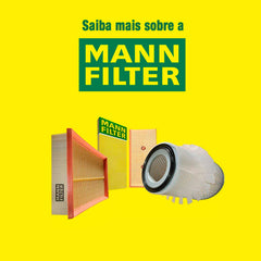 Mann Filter next to ruler showing dimensions for accurate fitment verification