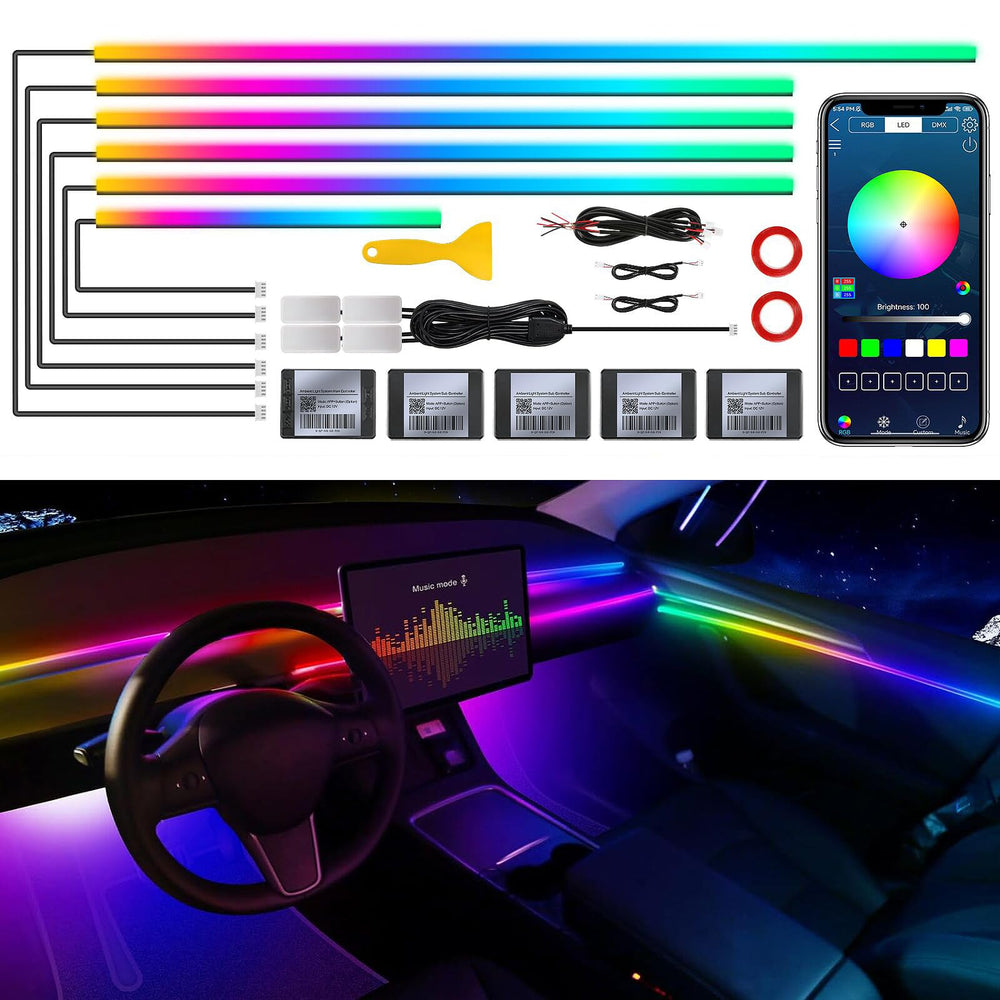 MAODANER front packaging showing full 175-inch ambient lighting kit and components for easy setup