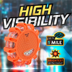 Marcala flare lit at night on roadway improving visibility for safety