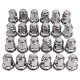 Mardarth chrome lug nuts front pack showing complete 24-piece set benefit durability