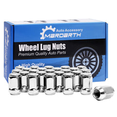 Mardarth front packaging showing 24 chrome lug nuts for easy inventory