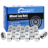 Mardarth front view packaged set showing 20-lug nuts and chrome finish benefit