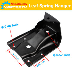 Mardarth leaf spring shackle side profile demonstrating reinforced design