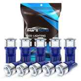 Marsauto front view of T10 194 blue bulb showing compact design and easy fit