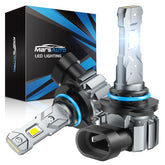 Marsauto 9005 front view showing bulb profile and connector, improves fitment clarity