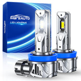 Marsauto front view pack of 2 bulbs showing compact profile and easy installation benefit