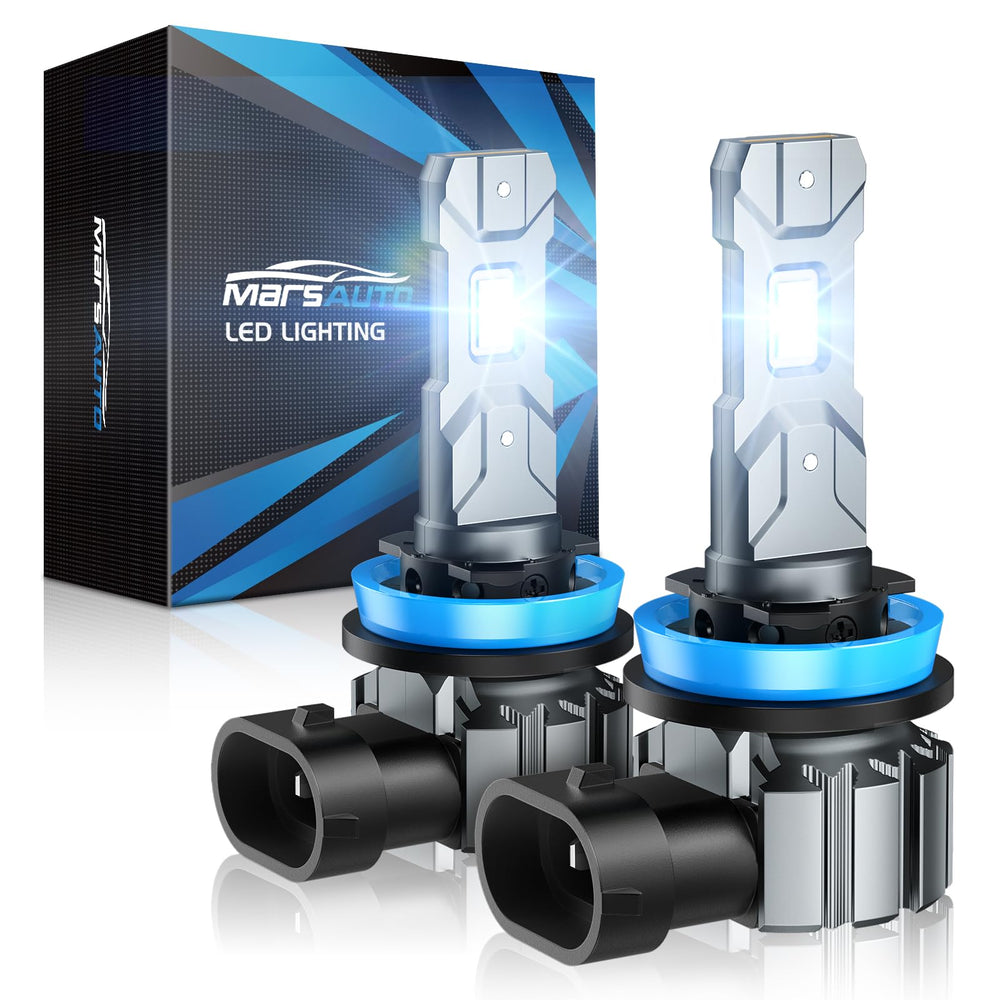 Marsauto front packaging showing H11 6000K bulbs and benefits