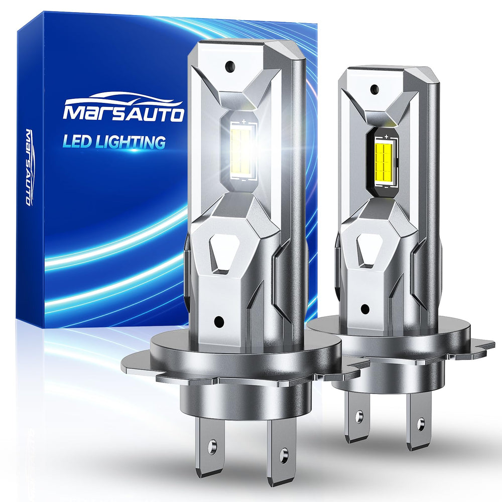 Marsauto front packaging showing two H7 bulbs and benefits