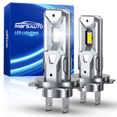 Marsauto front packaging showing two H7 bulbs and benefits