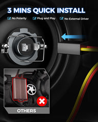 Marsauto M1S installed in vehicle headlight improving night visibility