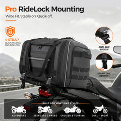 Marscamd rain cover protecting the bag from heavy rain — reliable waterproofing