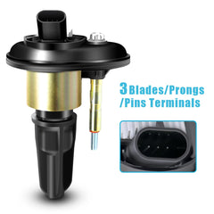 MAS coil pack connector close-up showing terminals and secure plug fit benefit