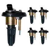 MAS ignition coil set front assembly showing five coils and connectors for easy replacement