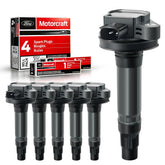 MAS front packaging showing six coils and six Motorcraft plugs, organized for easy installation