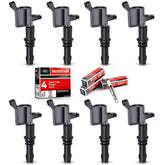 MAS ignition coils front packaging showing kit and included plugs for easy identification and confidence