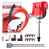 MAS distributor front view showing red cap and precise fit benefit