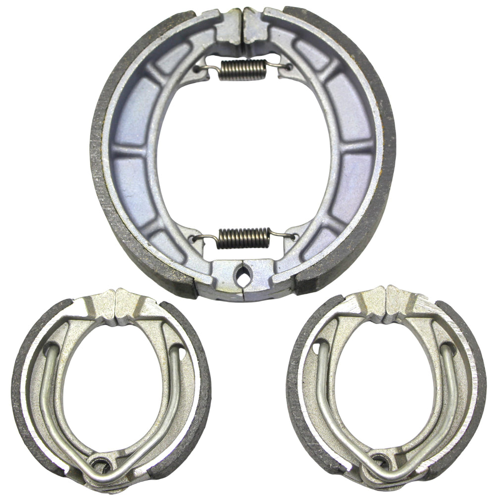 Master Chen front and rear brake shoes packaged, clear branding and complete sets benefit fit confirmation
