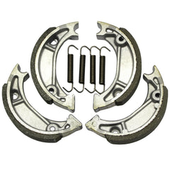 Master Chen front and rear brake shoes packaging showing contents and fit benefits