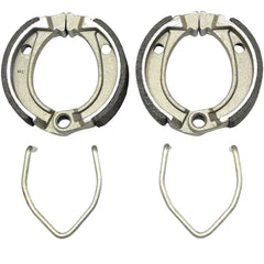 Master Chen brake shoes installed on a Polaris Sportsman front drum, demonstrating correct fit and safety benefit