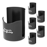 Master Magnetics front view of black cup caddy showing durable finish and compact size
