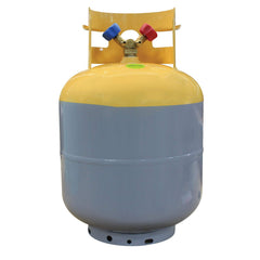 Mastercool front view showing valve assembly and clear labeling for safe recovery